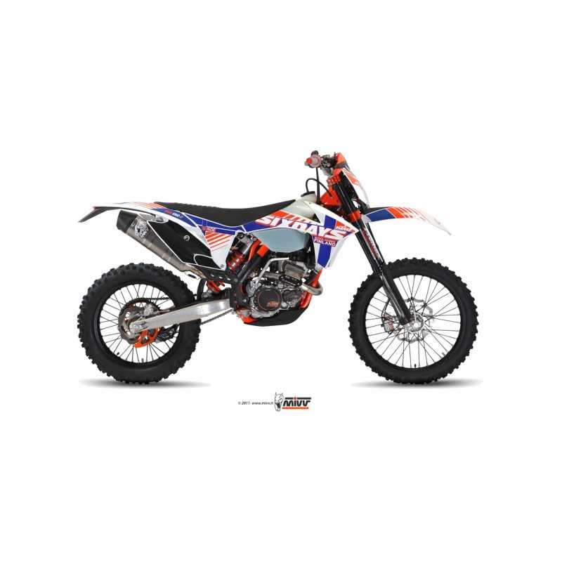 MIVV Escape moto completo posicion STANDARD STRONGER ENDURO NEW FULL SYSTEM 1X1 OVAL INOX M.KT.025.LXC.F