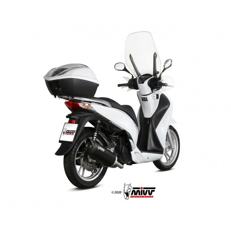 MIVV Escape moto posicion STANDARD MOVER FULL SYSTEM 1X1 BLACK INOX MV.HO.0003.LV