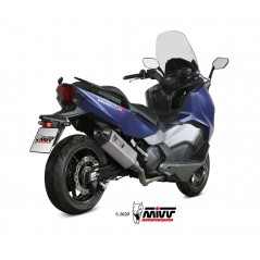MIVV Escape moto completo posicion STANDARD SPORT FULL SYSTEM 2X1 SPEED EDGE BLACK INOX SY.002.LRB