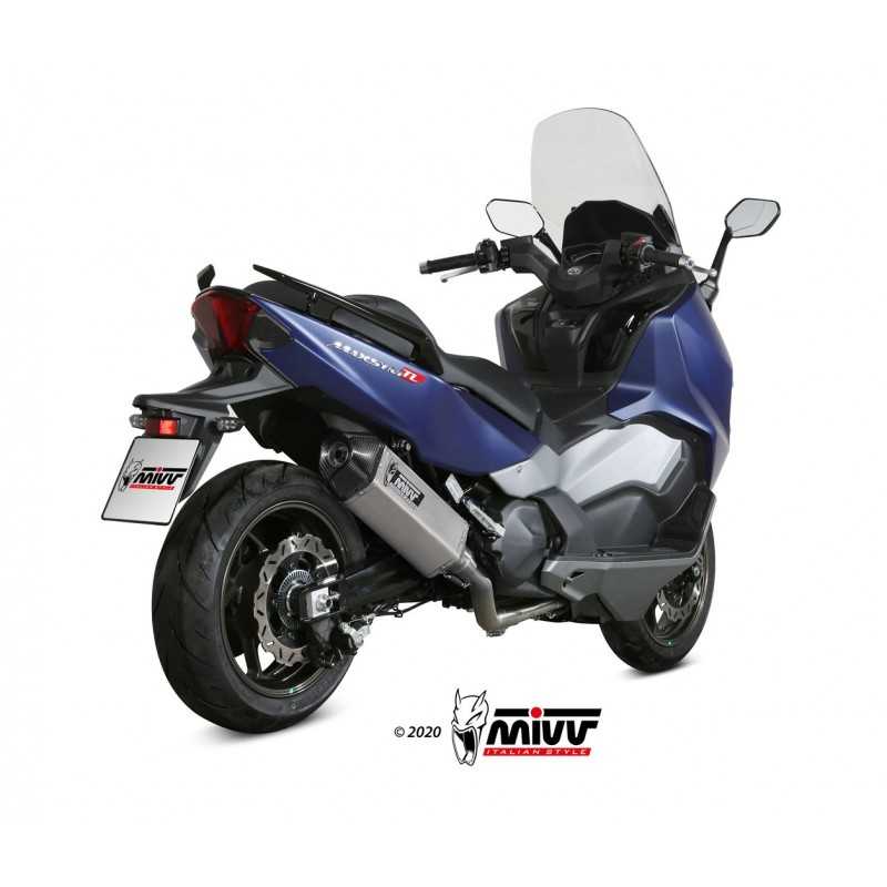MIVV Escape moto completo posicion STANDARD SPORT FULL SYSTEM 2X1 SPEED EDGE BLACK INOX SY.002.LRB