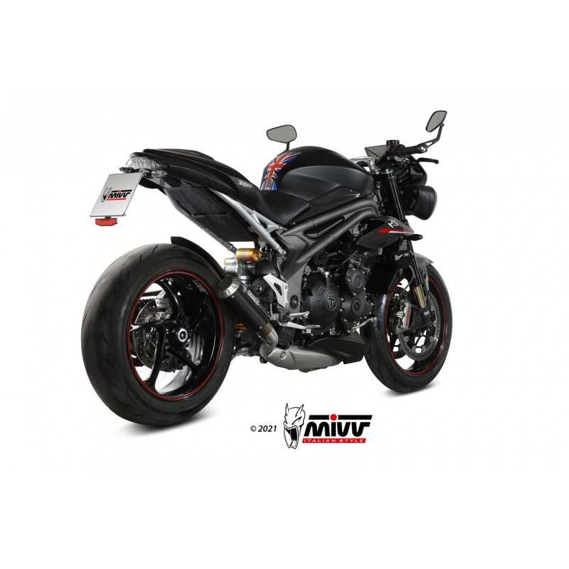 MIVV Escape moto posicion STANDARD SPORT SLIP-ON DELTA RACE BLACK INOX T.021.LDRC