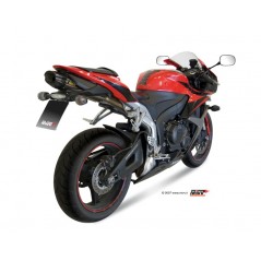 MIVV Escape moto posicion bajo colin - asiento / SOTTOCODA/UNDERSEAT SPORT SLIP-ON SUONO INOX WITH CARBON CAP UH.037.L7