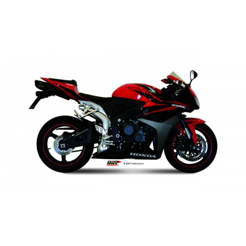 MIVV Motorcycle exhaust position under tail - seat / SOTTOCODA/UNDERSEAT SPORT SLIP-ON SUONO BLACK WITH CARBON CAP UH.037.L9