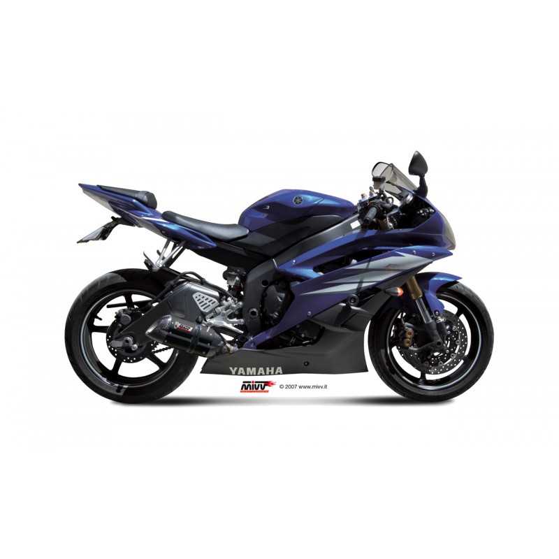 MIVV Escape moto posicion STANDARD SPORT SLIP-ON SUONO BLACK WITH CARBON CAP Y.021.L9