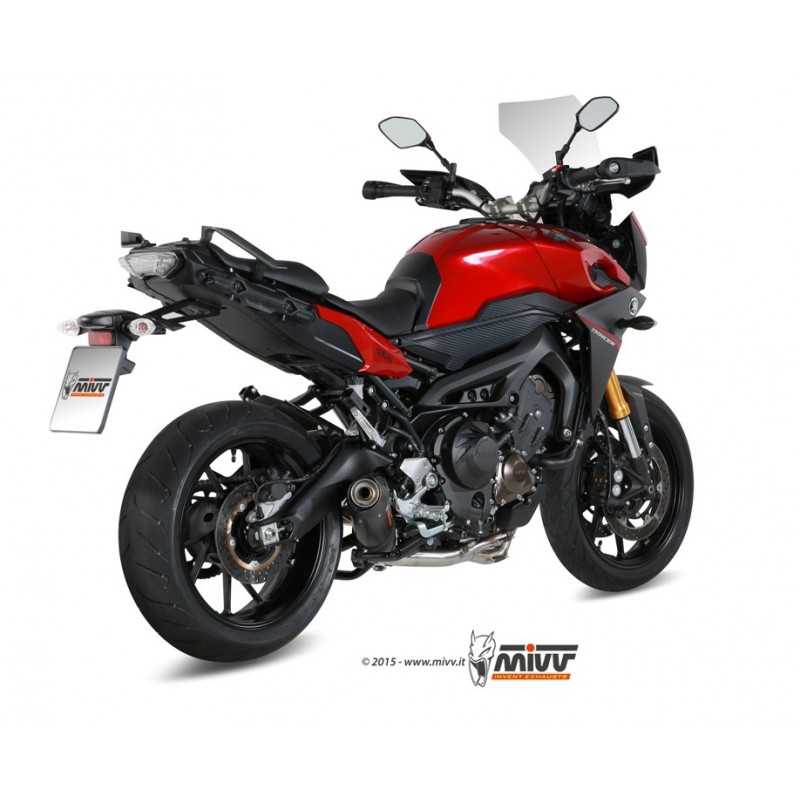 MIVV Escape moto completo posicion STANDARD SPORT FULL SYSTEM 3X1 OVAL CARBON WITH CAP Y.049.L3C