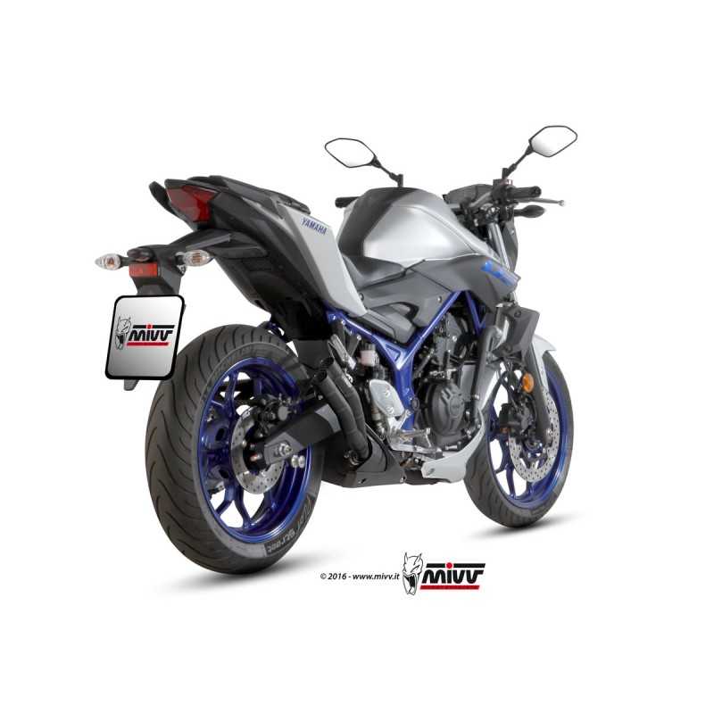 MIVV Escape moto posicion STANDARD SPORT SLIP-ON DOUBLE GUN BLACK INOX Y.055.LDGB
