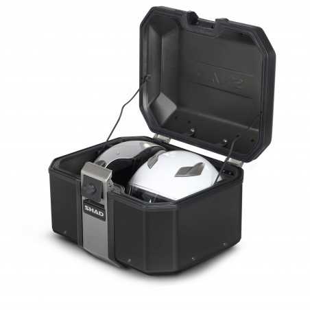 SHAD Maleta baul trasero moto equipaje TR48 TERRA BLACK EDITION D0TR48100B