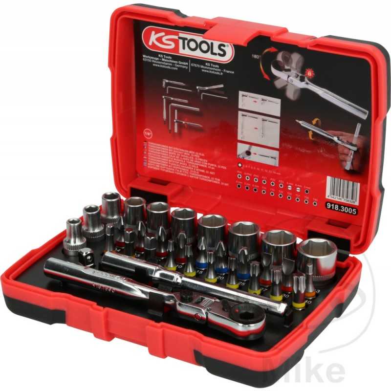 KS TOOLS Socket wrench box 1/4" 612.00.65