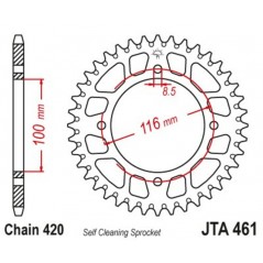JT SPROCKETS Aluminum transmission plate crown 51 461 4090004951