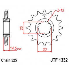 Gear  1332 steel 16 dientes