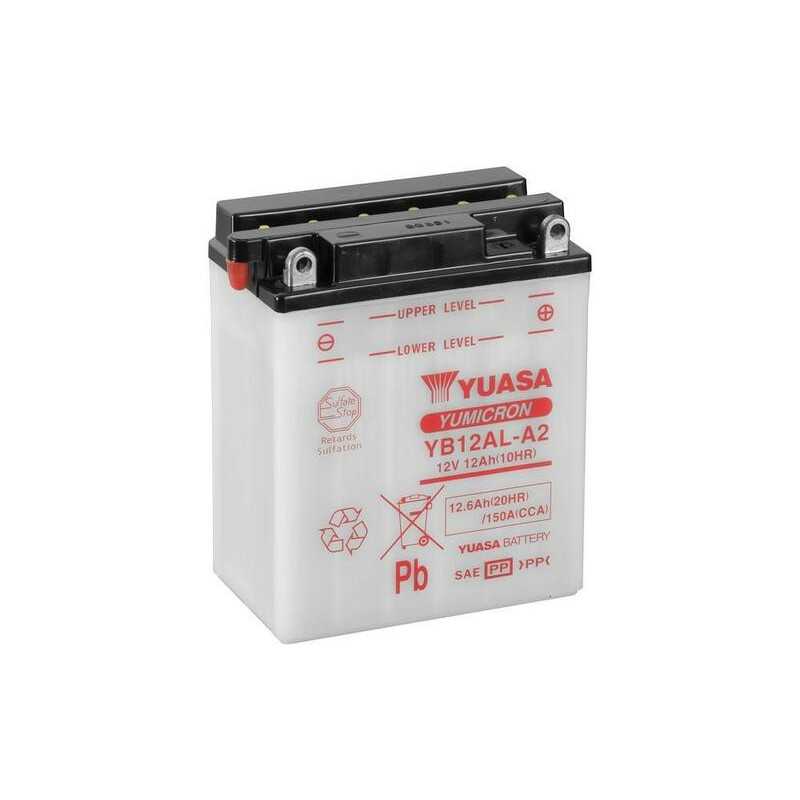 YUASA electrolyte free motorcycle battery YB12AL-A2 DRY CHARGED 1080818