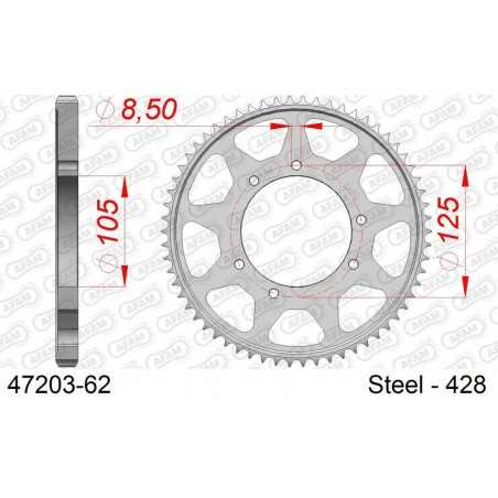 AFAM Standard pitch steel crown 428 - 47203 1096617001