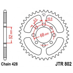 JT SPROCKETS Corona 802 steel 43 dientes R80243