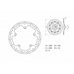BREMBO Disco de freno moto ORO FIX 68B407D7 1048780