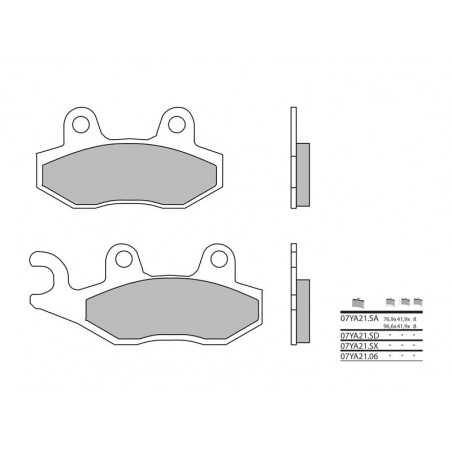 BREMBO Pastillas de freno sinterizadas metálicas 07YA21LA 1048902
