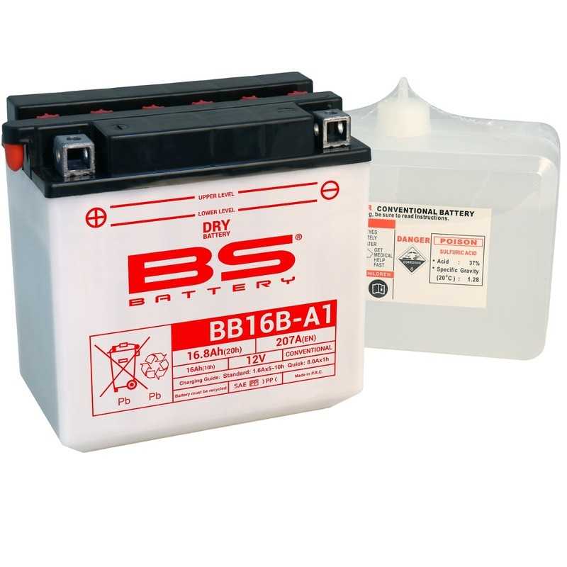 BS BATTERY Batería alto rendimiento + paquete de ácido BB16B A1 1079951