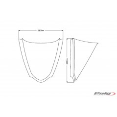 PUIG Windshield screen dome for motorcycle R-RACER 20540