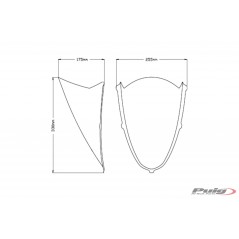 PUIG Windshield screen dome for motorcycle R-RACER 20571