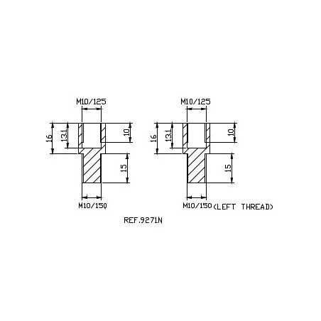 PUIG Adaptador espejo retrovisor M10/150 ROSCA DER+IZDA HI-TECH B 9271
