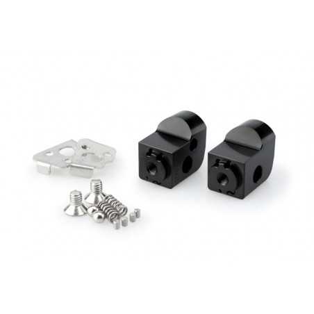 Adjustable passenger footpeg hardware set