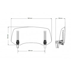 PUIG Visera multiregulable 2.0. CLIP-ON 325X140 20764VAR