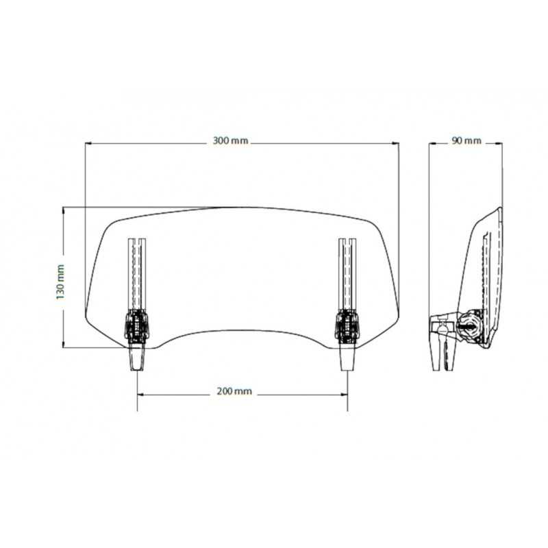 PUIG Visera multiregulable 2.0. CLIP-ON 325X140 20764VAR