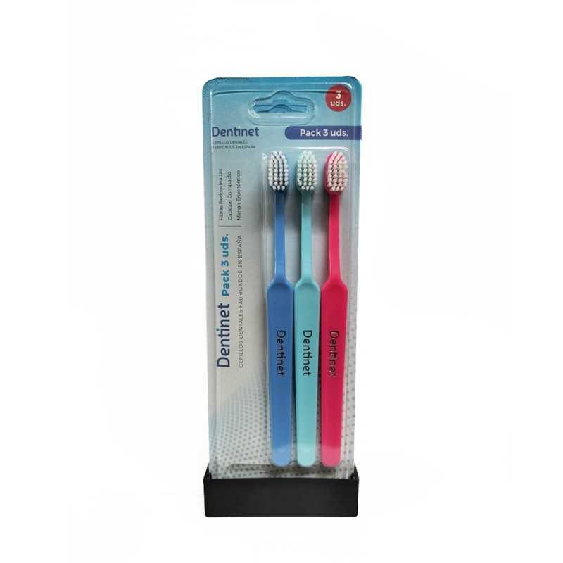 DENTINET Blister with 3 toothbrushes PRECISION PRECISION 06048