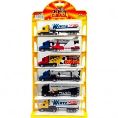 GUISVAL Camión transporte de juguete a escala 1:87 T I R (6UD) 16145-A