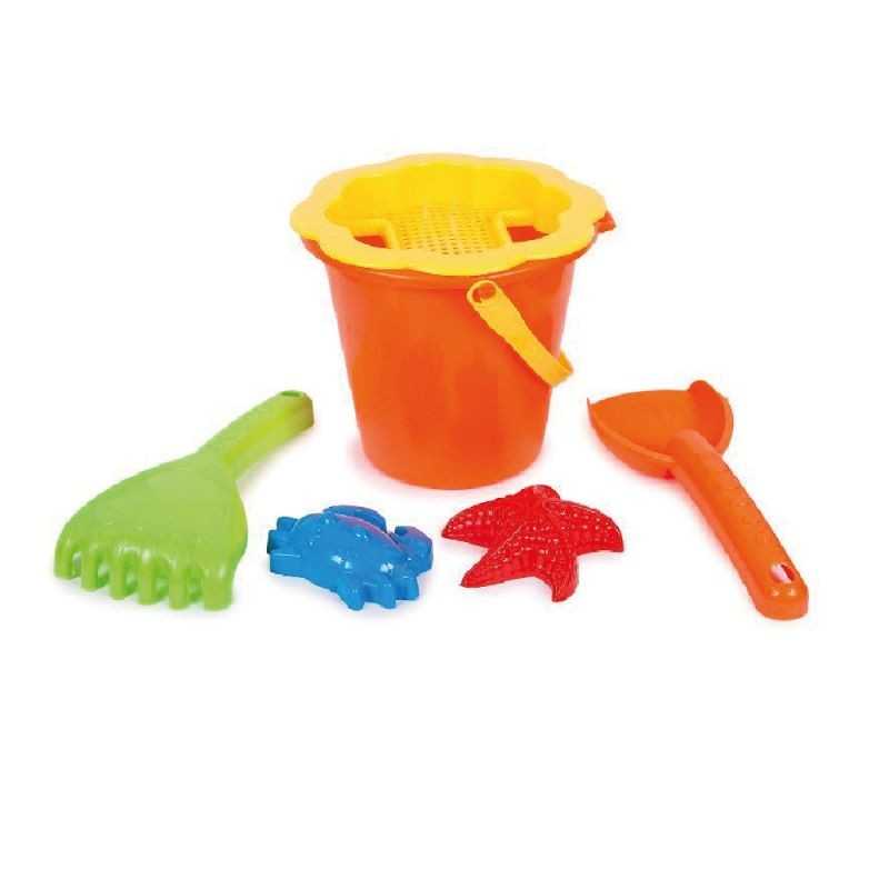 FASEBA Cubo de playa con pala y rastrillo 47X17 16292