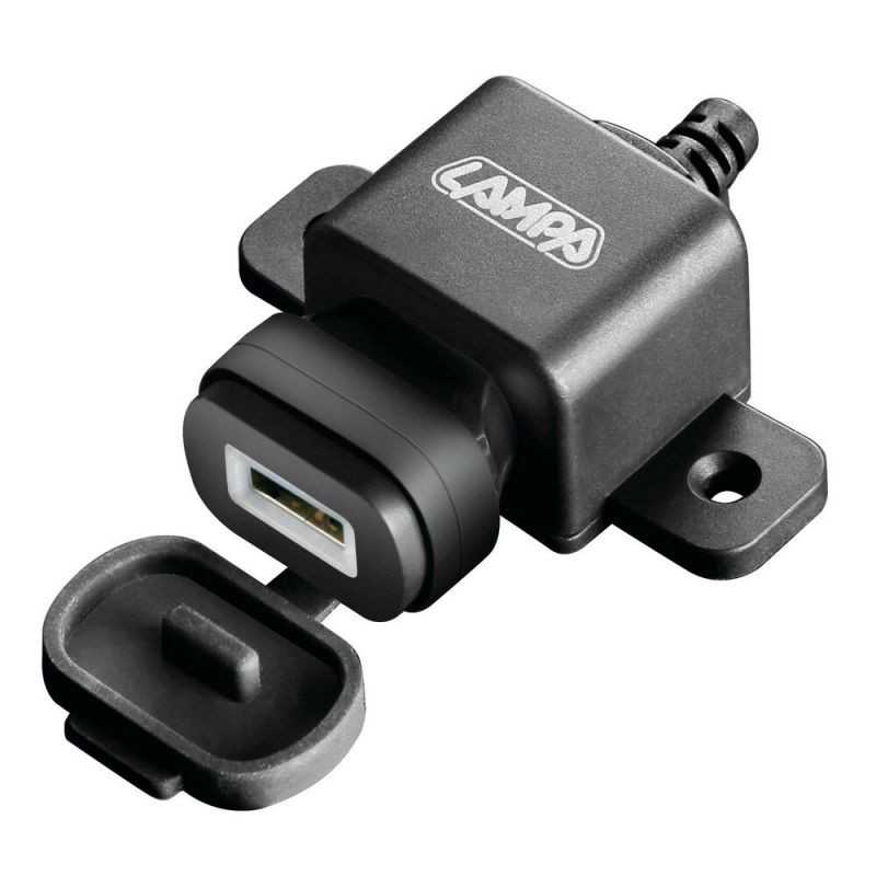 LAMPA Cigarette lighter charger fixing with screw for motorcycle USB 12/24V 2400MA LAM38833