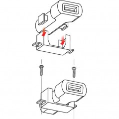 LAMPA Cigarette lighter charger fixing with screw for motorcycle USB 12/24V 2400MA LAM38833