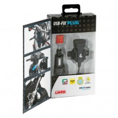 LAMPA Cigarette lighter charger fixing with screw for motorcycle USB 12/24V 2400MA LAM38833