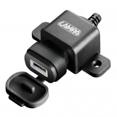 LAMPA Cigarette lighter charger fixing with screw and connectors for motorcycle USB 12/24V LAM38878