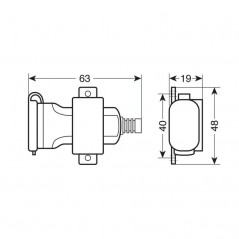 LAMPA Cigarette lighter charger fixing with screw and connectors for motorcycle USB 12/24V LAM38878