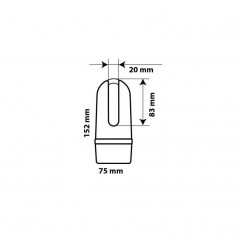 LAMPA Anti-theft motorcycle brake disc lock with 3 keys LAM90613