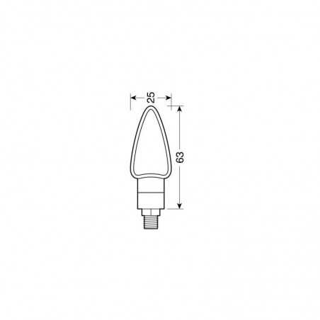 LAMPA Juego intermitentes homologados de moto LED ARROW 12V E LAM90114