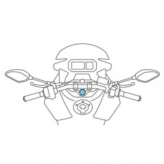 LAMPA Fijacion soporte teléfono movil para tubo de direccion moto OPTI-LINE 15-17 2 MM LAM90457