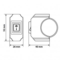 LAMPA Interruptor fijación al manillar de moto 12V 6A LAM90462