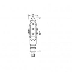 LAMPA Juego intermitentes homologados de moto LED STRIKER 12V LAM90471