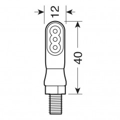 LAMPA Juego intermitentes de moto LED 12V 35X18 LAM90476