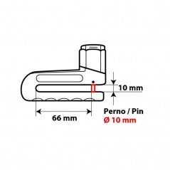LAMPA Candado antirrobo para discos de freno moto 10 CM LAM65390