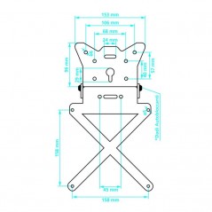 LAMPA Portamatrículas para moto X-PLATE LAM90144