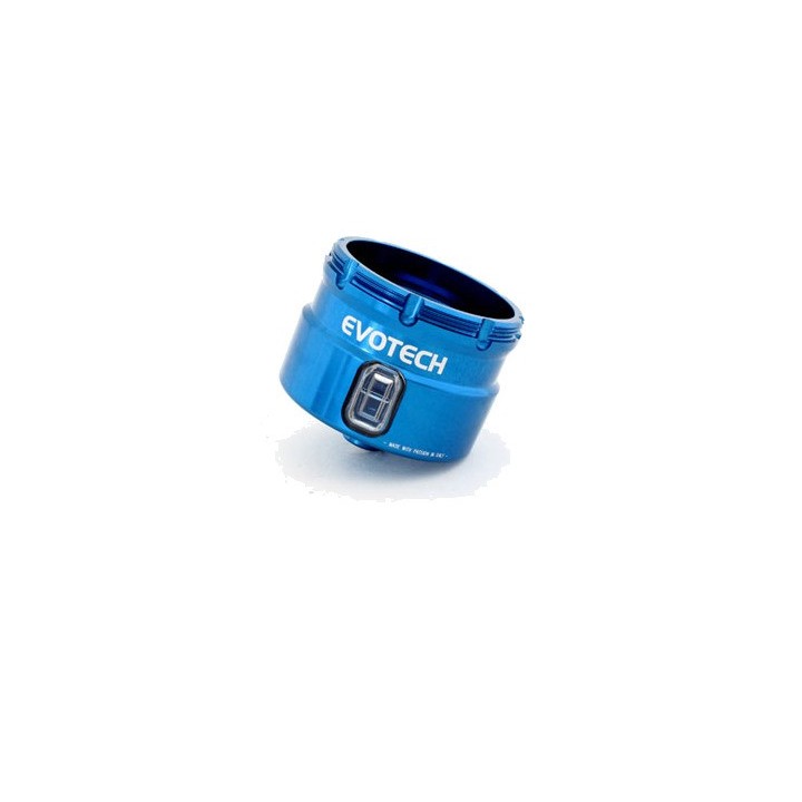 EVOTECH Depósito delantero líquido de frenos con salida inferior en plata RT-04-C