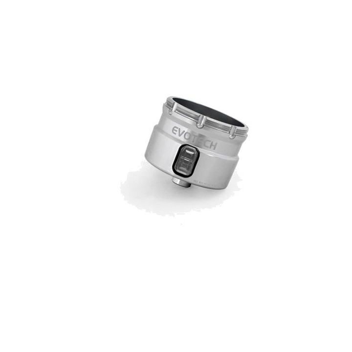 EVOTECH Depósito delantero líquido de frenos con salida inferior en plata RT-04-C