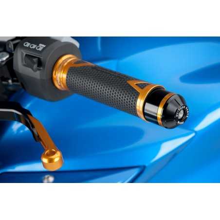 PUIG ALUMINUM HANDLEBAR TERMINAL COUNTERWEIGHTS WITH COLOR RIMS 8505