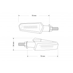 PUIG LANZA approved universal motorcycle turn signals 4824