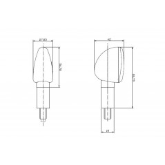 PUIG Intermitentes universales moto Star corto con tres cristales ambar ahumado laser 2548