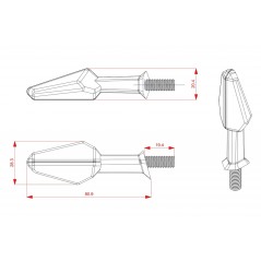 PUIG APPROVED UNIVERSAL BLINKERS FOR MOTORCYCLES SNAKE 5239