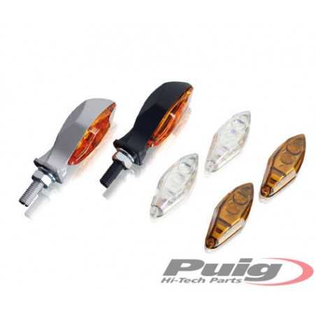 PUIG UNIVERSAL BLINKERS FOR MOTORCYCLES MASA IN BLACK 4871