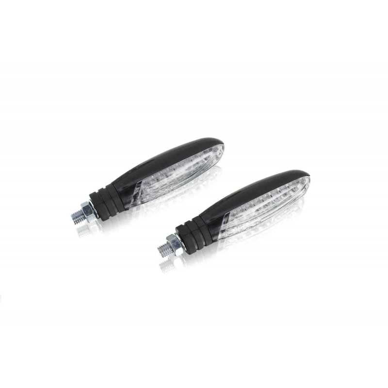 PUIG Intermitentes universales moto Cigar cristal transparente negros 4346
